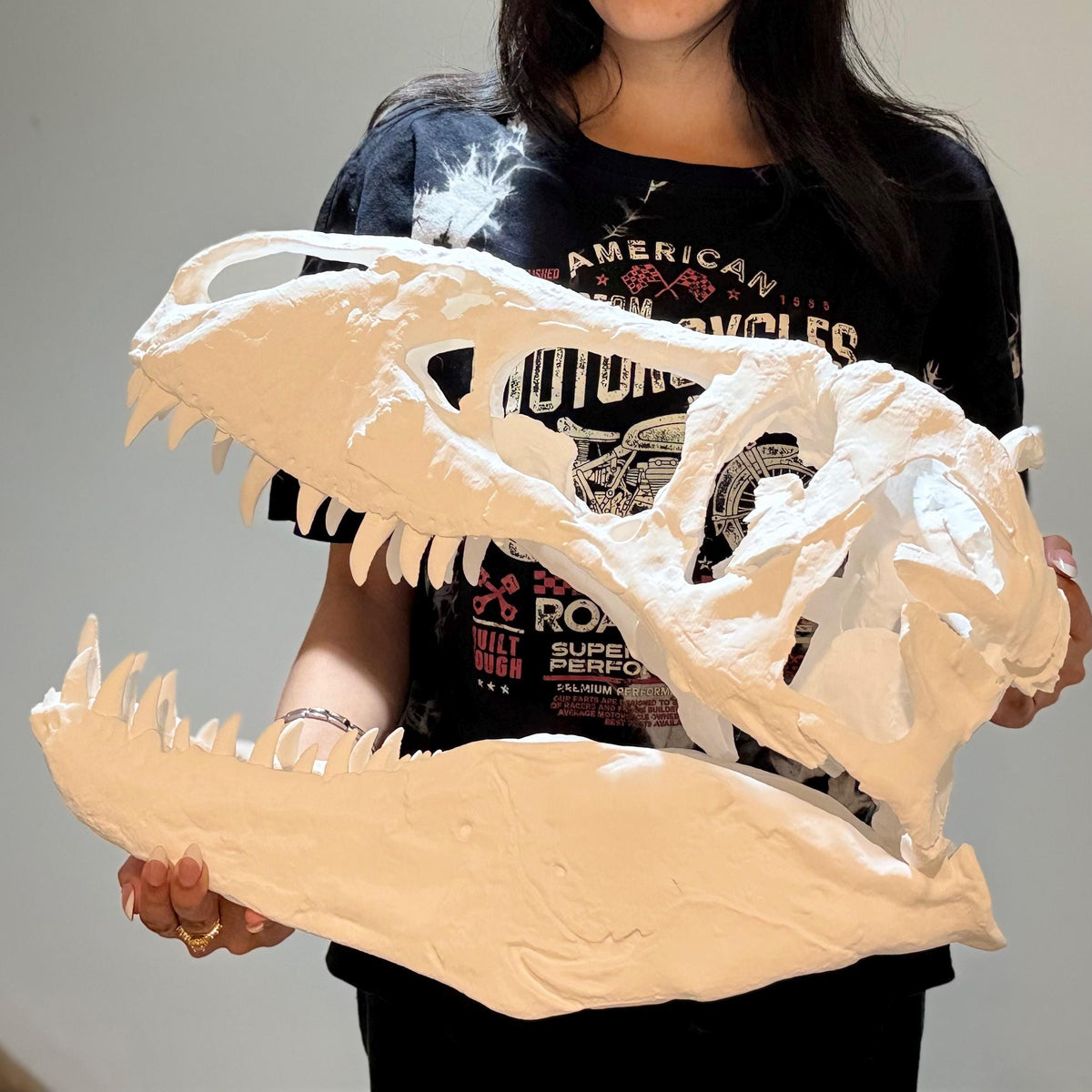 Big 1:3 T-Rex skull replica, 19 inches, 3D printed in PLA — view 3